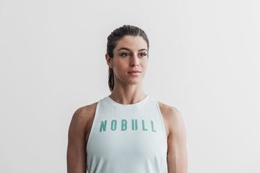 Nobull High-Neck Seasonal Colors Women's Tank Tops Green | Australia (LM3917)